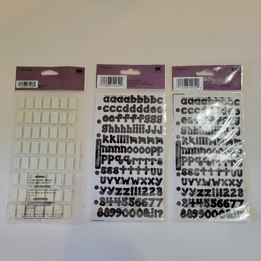 NWOT Sticko Alphabet Letter stickers 3 pack